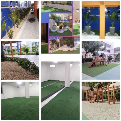 Trabalho com jardinagem e paisagismo aplicamos Grama sintético e natural 