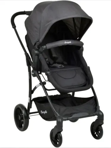 Carrinho de Bebe Moises Passeio Burigotto Convert Dark Grey