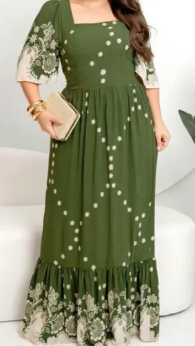 Vestido Barrado Verde