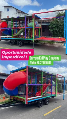 Carreta Kid Play 6m Pronta entrega!