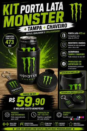 Kit porta latas + chaveiros+ tampa.