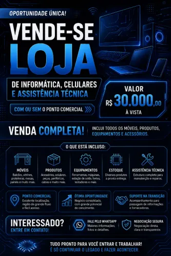 Vendo loja celular e computador