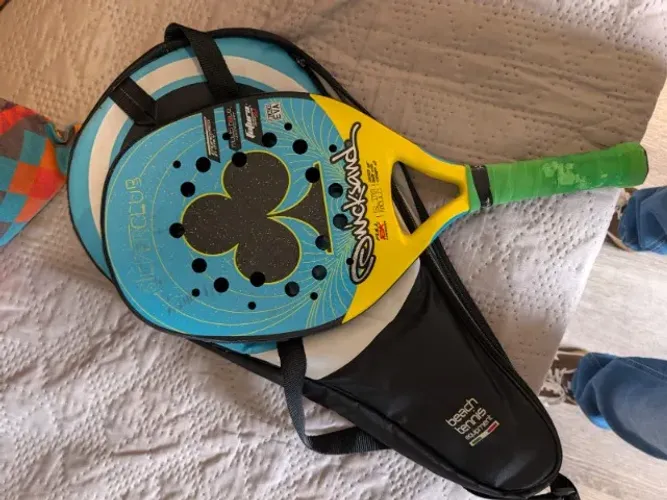 Raquete Beach Tennis Quicksand Silver Club Carbono 12K + Capa Original