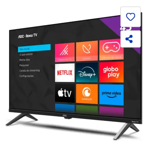TV AOC 43 polegadas polegadas Roku