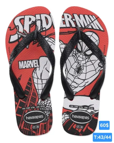 Sandália da Havaianas Homem-Aranha original