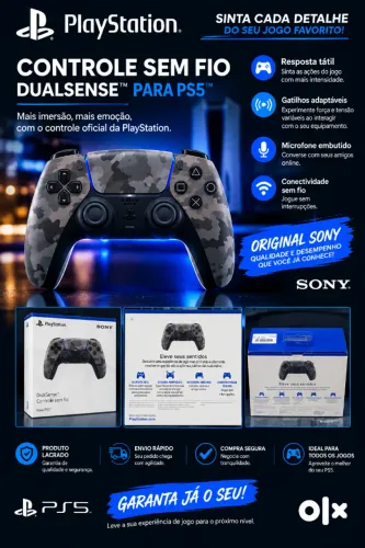 Controle para PS5 PlayStation Sony - Novo na caixa Lacrado
