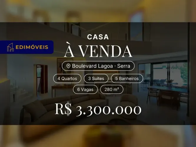 Casa em condomínio no Boulevard Lagoa: 4 quartos, ideal para quem busca tranquilidade
