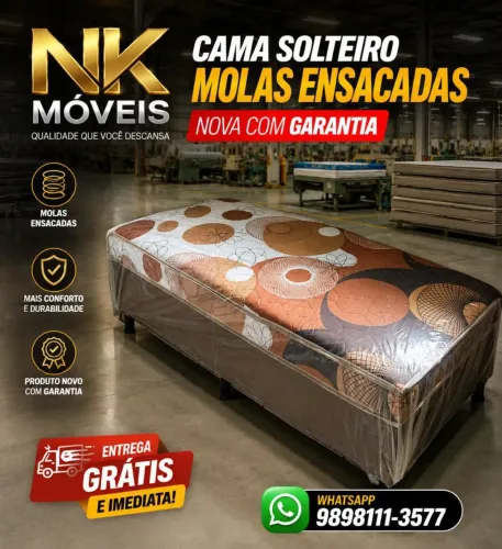 Camas de Solteiro e Solteirão de espuma e molas novas, PEÇA JÁ A SUA