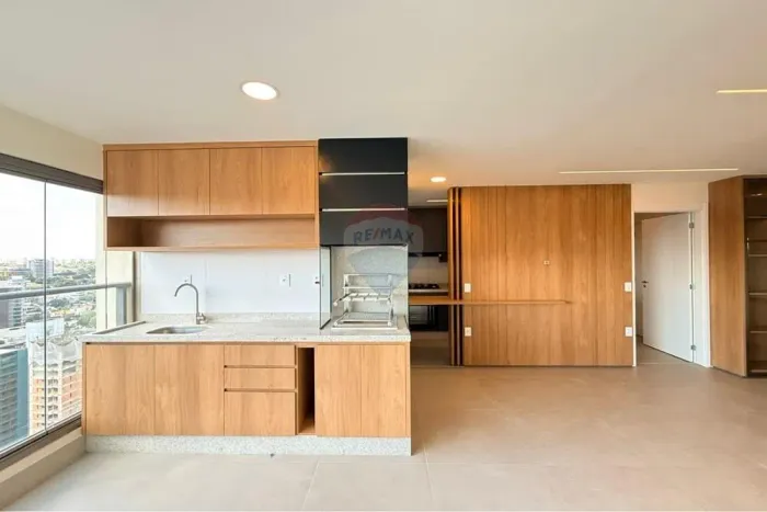 RE/MAX Aluga Apartamento ModernoYard Cambuí 19º andar, com 3 suítes e varanda gourmet 127