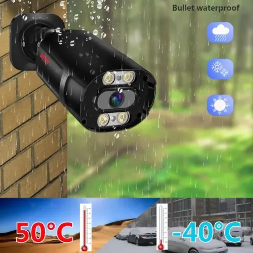 Câmera Segurança IP de 8MP, onvif, POE, 2.8mm, Externa