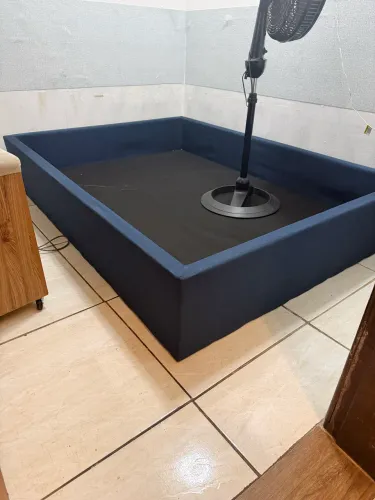 Base cama de casal com baú