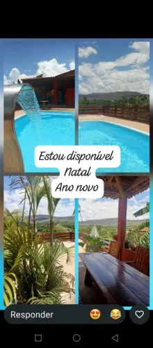 Rancho com área de lazer para finais de semana e feriado