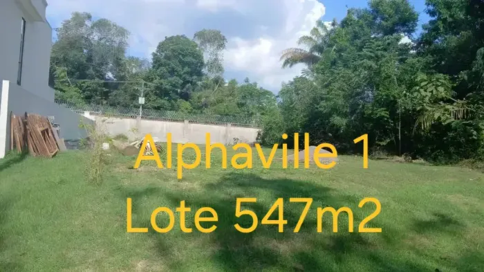 Alphaville 1, vendo Excelente Lote DESMATADO com 547m2. Está Documentado