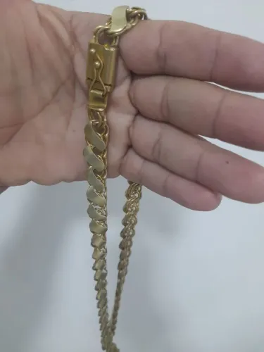 Cordão grosso lindo de moeda antiga 