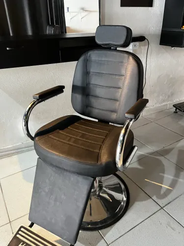 Kit bancada e cadeira de barbeiro 