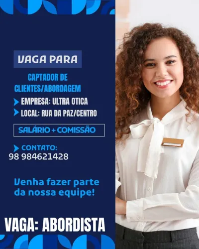Vaga de Abordista /captador de clientes 