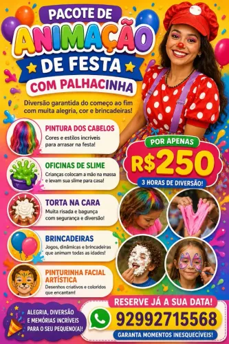 Animadora de festa infantil