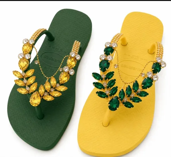 Havaianas decoradas copa do mundo