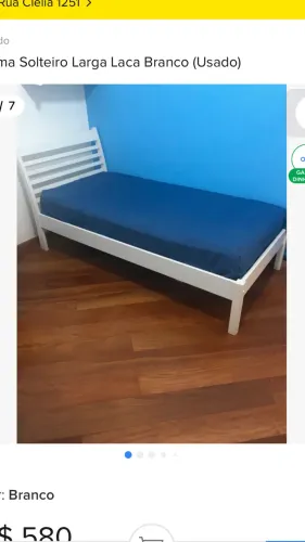 CAMA SOLTEIRO SEMINOVA MADEIRA
