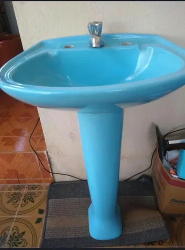 Pia Lavatório Azul