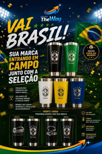 Copos personalizados para a copa, e muitos outros itens 
