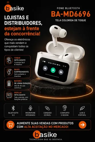 FOME DE OUVIDO BLUETOOTH BA-MD6696