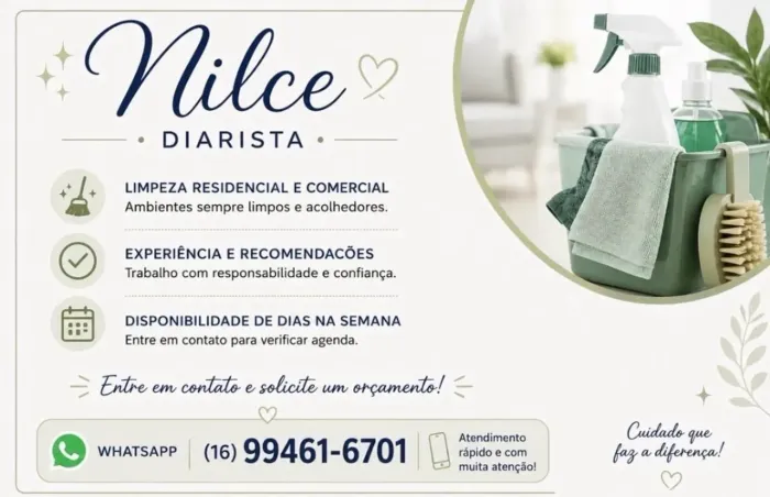 Diarista disponível