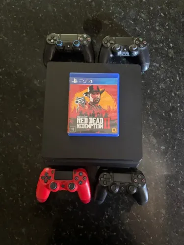 Ps4 Slim (com 4 manetes)