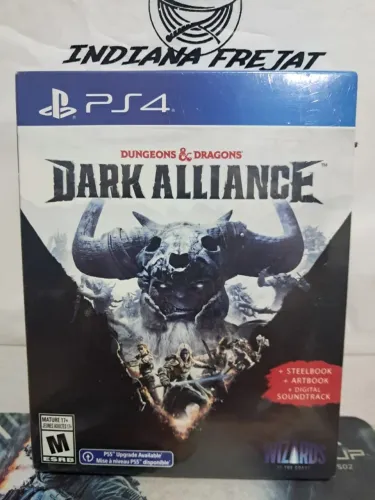Jogo de PS4 Dungeons & Dragons Dark Alliance Edição Limitada Steelbook e Artbook lacrado