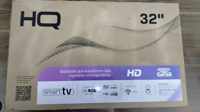 Smart Tv Hq 32 Hd Android 12 Design Slim, lacrada com NF e 1 Ano de garantia