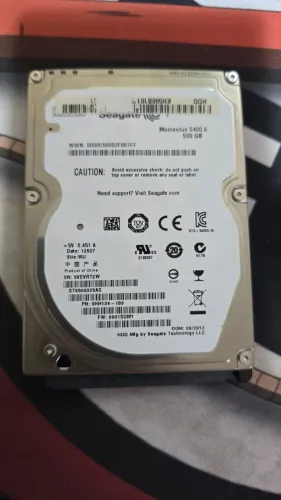 Hd Notebook 500gb Sata Seagate 500gb - Usado em Perfeito estado