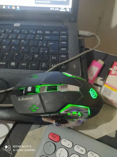 MOUSE GAMER K-SNAKE RGB USB - LED COLORIDO + AJUSTE DPI