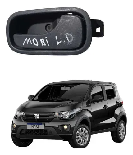 Maçaneta Interna Porta Dianteira Direita Mobi 2018 A 2024 Preto Dianteira