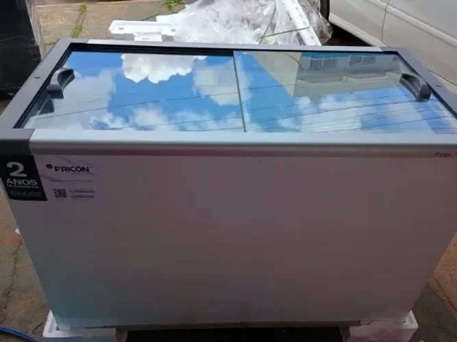 freezer horizontal tampa d evidro 411 litros - novo