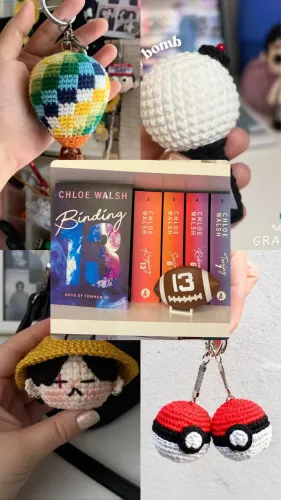 KIT Chaveiro BTS (feito em crochê)
