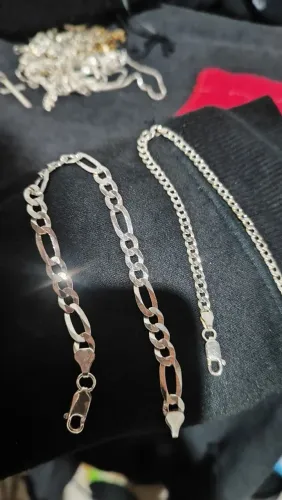 Pulseira de prata 925 duas pulseiras em estoque Nova 100% Prata em promoção