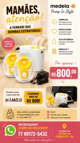 Bomba extratora de leite