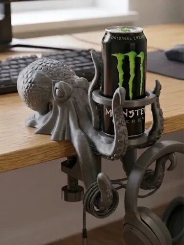 Suporte de Copo e Headset de Polvo