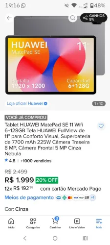 TABLET VENDO OU TROCO EM BICICLETA ARO 29