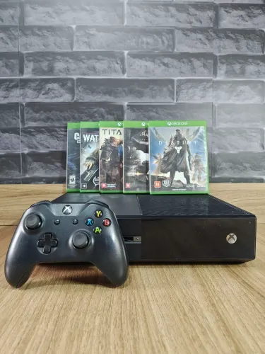 XBOX ONE FAT 500GB + MANETE + 1 JOGO A ESCOLHA - LIMPEZA E PASTA TÉRMICA FEITA DIA 06/10