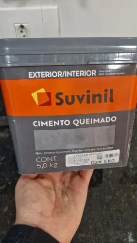 Cimento queimado suvinil. Lacrado. Cor fosco dia de chuva 5KG