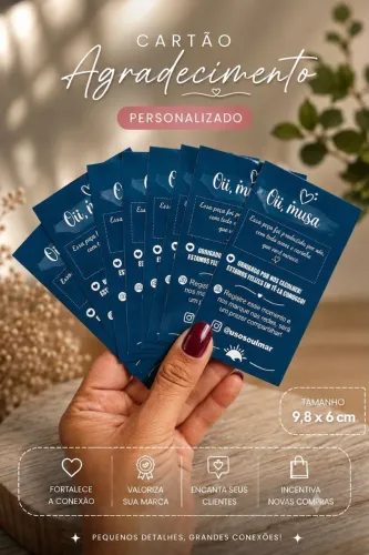 Cartão Max de Agradecimento Personalizado - Valorize seus Pedidos e Encante Clientes