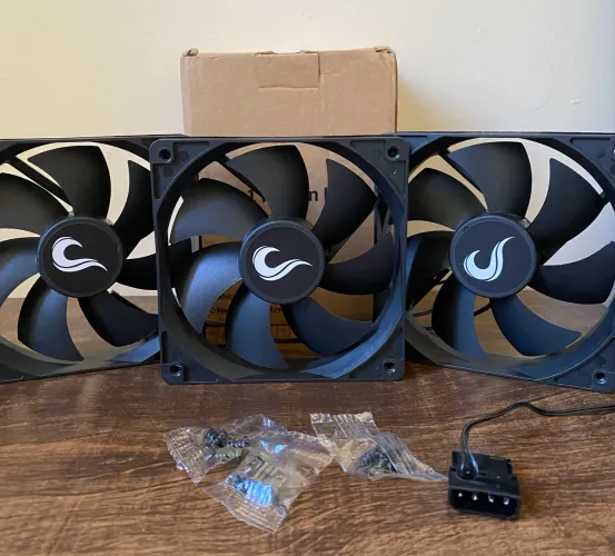 Kit 3 Fans Rise Mode 120mm Black - Funcionando 100% (Molex)