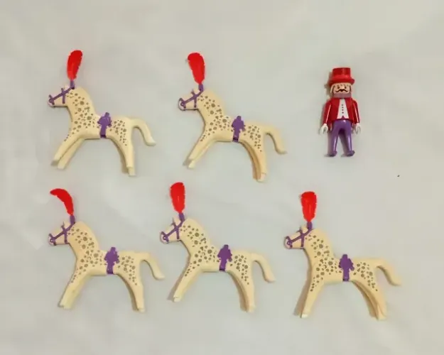 Kit Boneco Playmobil Domador de Cavalos Estrela Anos 90
