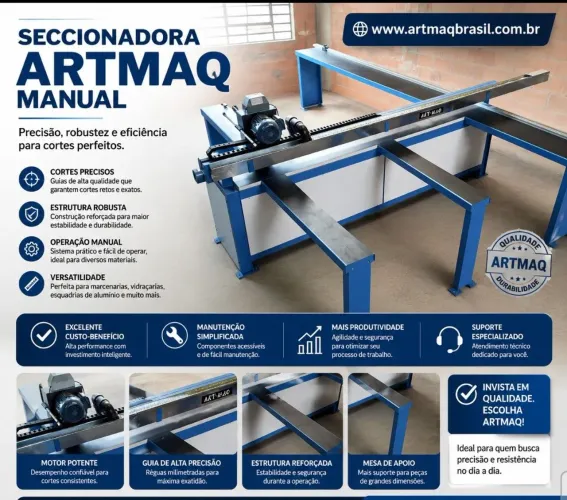 Seccionadora Artmaq Manual nova direto fabrica