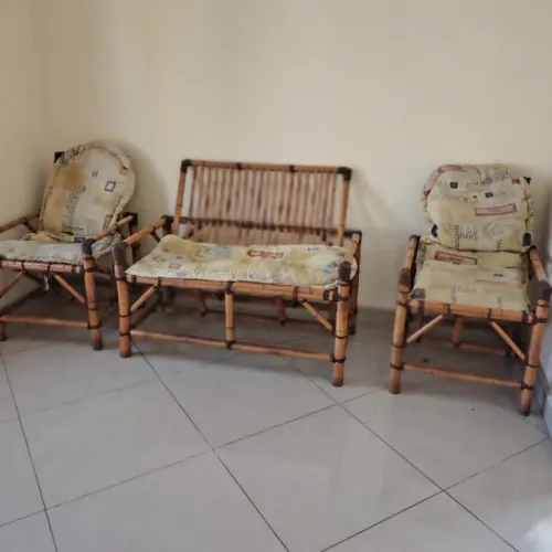 Cadeiras de 4 lugares de bambu