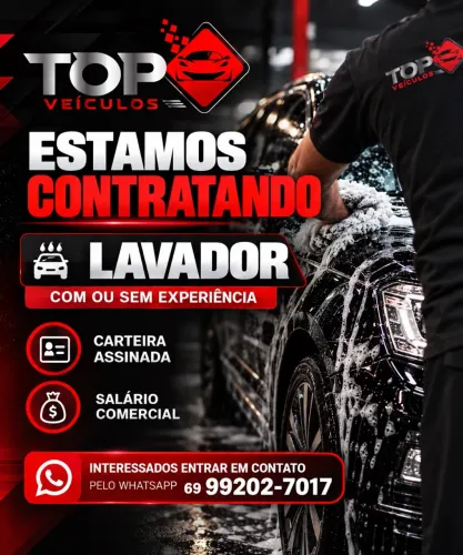 Estamos contratando lavador