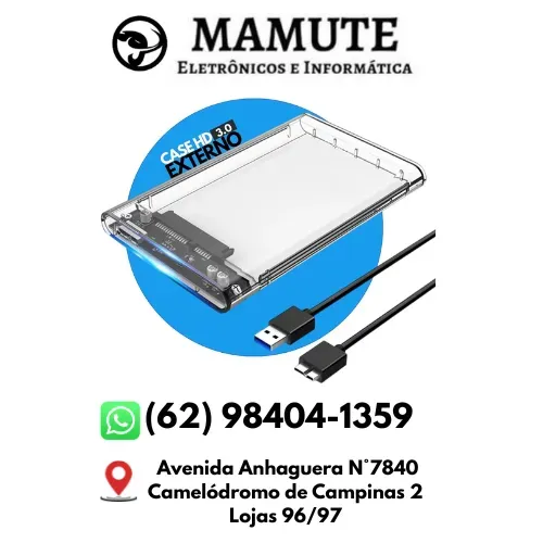 Case Para HD Transparente Usb 3.0 Transmissão 6gbps Sata 2.5" Hhd ou Ssd Sata Notebook Sli