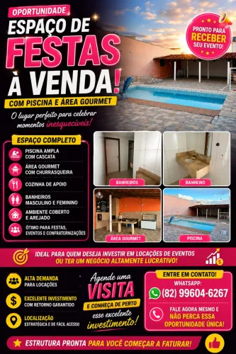 Espaço de festas à venda!