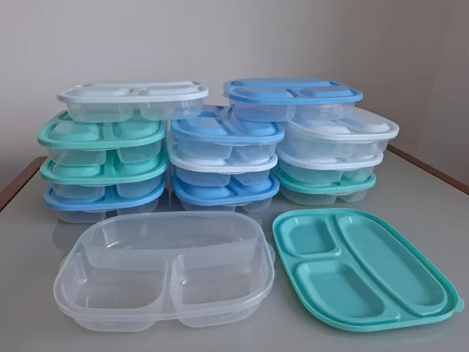 Kit 12 marmitas plásticas bpa free